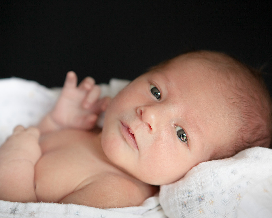 Newborn baby awake