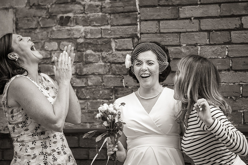 Bride with sisters
