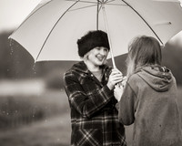 Family photography in the rain